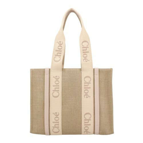 クロエ トートバッグ レディース ウッディ WOODY MEDIUM TOTE ブラウン CHLOE CHC23AS383 L17 084 WILD GREY