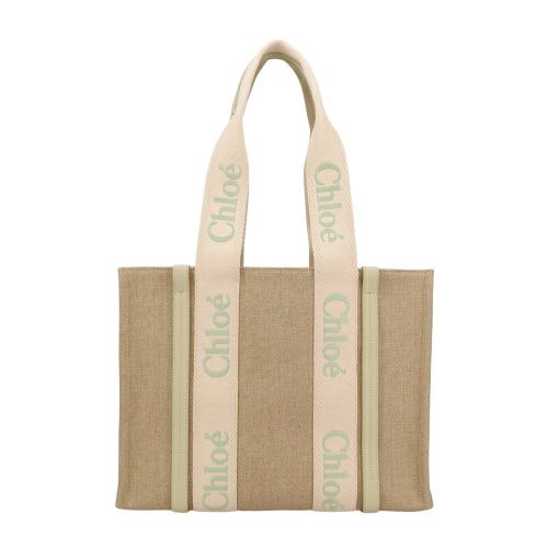 クロエ トートバッグ レディース ウッディ WOODY MEDIUM TOTE ブラウン CHLOE CHC23AS383 L17 38A LIGHT EUCALYPTUS
