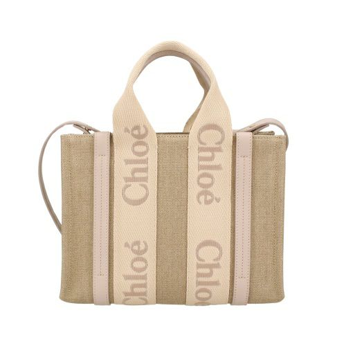 クロエ トートバッグ レディース ウッディ WOODY SMALL TOTE&S ブラウン CHLOE CHC23AS397 L17 084 WILD GREY