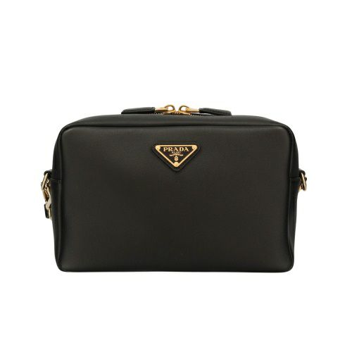 プラダ ショルダーバッグ レディース SOFT GRAIN ブラック PRADA  
