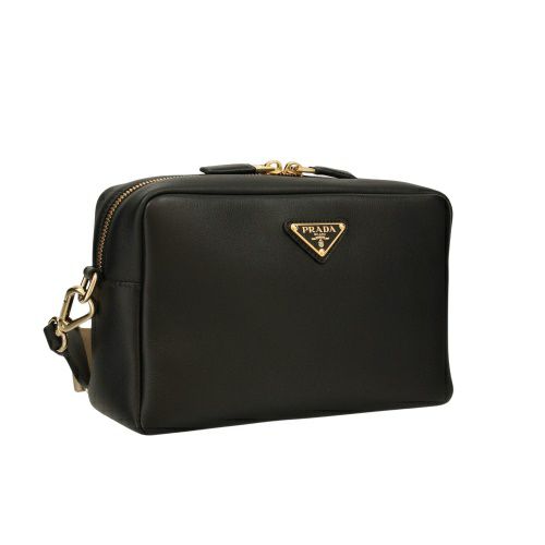 プラダ ショルダーバッグ レディース SOFT GRAIN ブラック PRADA 