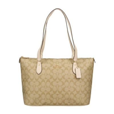 コーチ アウトレット トートバッグ レディース シグネチャー ベージュ COACH OUTLET CH504 IMDQC ライトカーキ チョーク