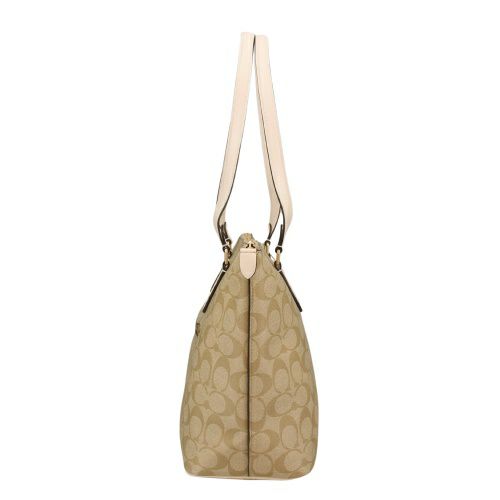 コーチ アウトレット トートバッグ レディース シグネチャー ベージュ COACH OUTLET CH504 IMDQC ライトカーキ チョーク