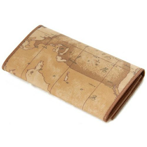 プリマクラッセ 長財布 レディース 地図柄 ブラウン Prima Classe W003 6000 BROWN