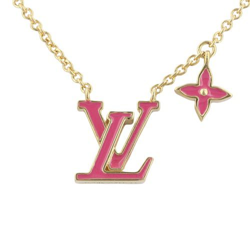 ルイヴィトン ネックレス レディース ネックレス・LV アイコニック エナメル ピンク LOUIS VUITTON M01094 フューシャ エナメル  | GINZA LoveLove（ラブラブ）