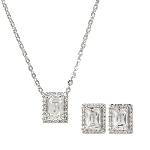 スワロフスキー ネックレス ピアスセット レディース シルバー SWAROVSKI SK-5579842 | GINZA LoveLove（ラブラブ）