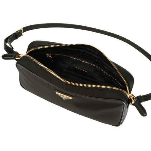 プラダ ショルダーバッグ レディース TESSUTO SAFFIANO ブラック PRADA  