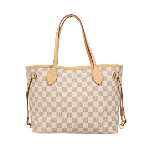 ルイヴィトン トートバッグ レディース ダミエ アズール ネヴァーフル PM ホワイト LOUIS VUITTON N40605