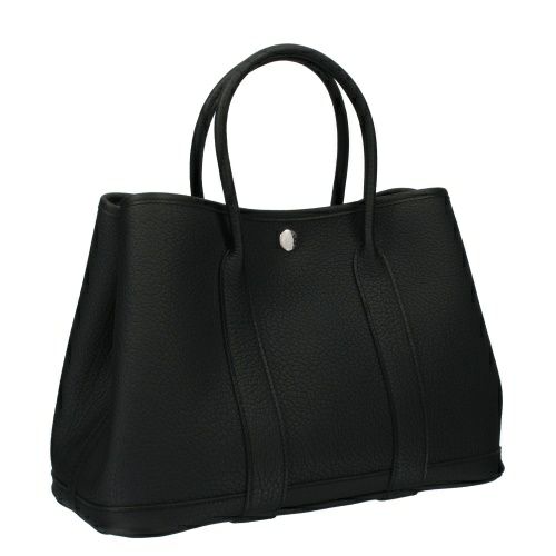 エルメス ガーデンパーティTPM 30 ネゴンダ シルバー金具 W刻印 ブラック HERMES ノワール