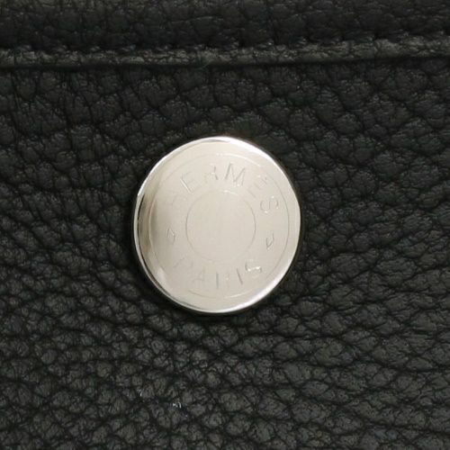 エルメス ガーデンパーティTPM 30 ネゴンダ シルバー金具 W刻印 ブラック HERMES ノワール