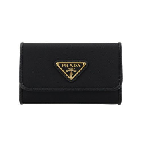 プラダ キーケース レディース TESSUTO トライアングルロゴ ブラック PRADA 1PG004 2DMI F0002 NERO