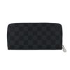 ルイヴィトン 長財布 メンズ ダミエ グラフィット ジッピーウォレット・ホリゾンタル ブラック LOUIS VUITTON N00056