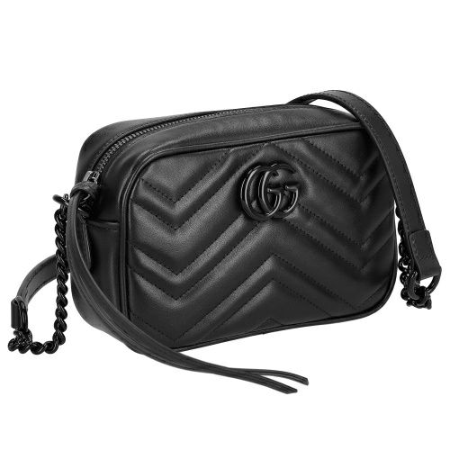 グッチ ショルダーバッグ レディース GGマーモント ミニ ショルダーバッグ ブラック GUCCI 634936 DTDHV 1000 BLACK