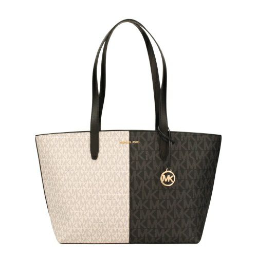 マイケルコース トートバッグ レディース ジェットセット ツートン ロゴ ブラック MICHAEL KORS 35F4GTVT6V BLACK MULTI