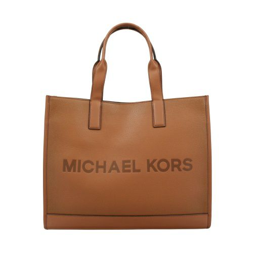 マイケルコース トートバッグ メンズ クーパー ロゴ レザー トートバッグ ブラウン MICHAEL KORS 37S4LCOT4I LUGGAGE  | GINZA LoveLove（ラブラブ）