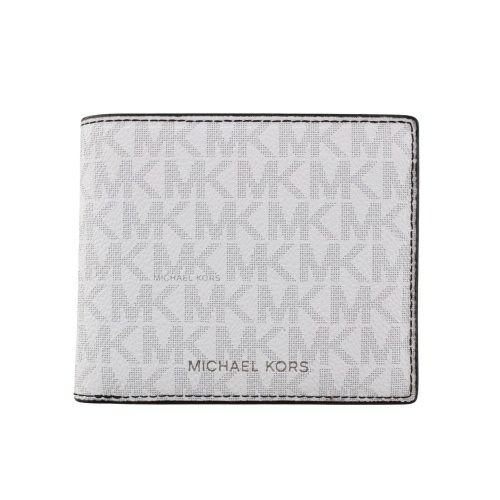 新品☆MICHAEL KORS 折り財布 ホワイト シグネチャー 快い 折り財布