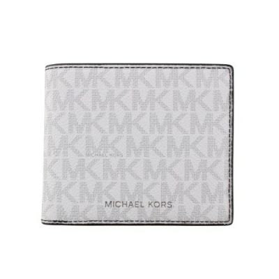 マイケルコース 二つ折り財布 メンズ クーパー シグネチャー ホワイト MICHAEL KORS 36U9LCRF3B BRIGHT WHITE