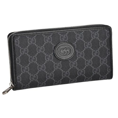 グッチ 長財布 レディース GGスプリームキャンバス ブラック GUCCI  