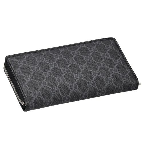 グッチ 長財布 レディース GGスプリームキャンバス ブラック GUCCI  