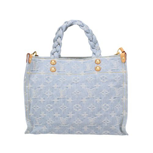 ルイヴィトン トートバッグ レディース モノグラム レットゴー ブルー LOUIS VUITTON M24897 スカイブルー デニム