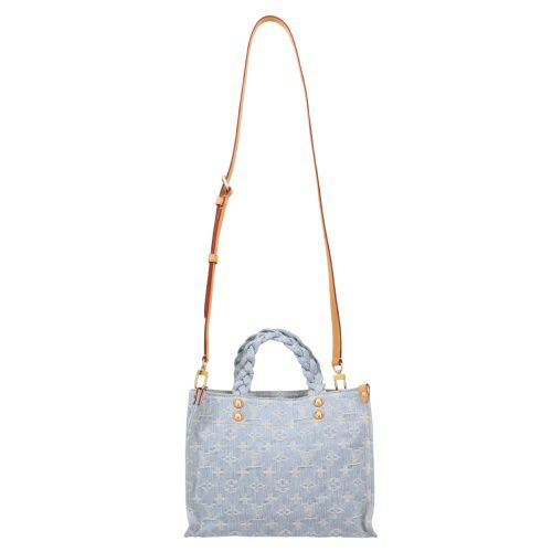 ルイヴィトン トートバッグ レディース モノグラム レットゴー ブルー LOUIS VUITTON M24897 スカイブルー デニム