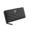 トリーバーチ 財布 長財布 レディース KIRA CHEVRON ZIP CONTINENTAL WLT ブラック TORY BURCH 90348 001 BLACK