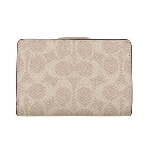 コーチ アウトレット 財布 二つ折り財布 レディース シグネチャー ブラウン COACH OUTLET CW786 SVPWH サンド トープ
