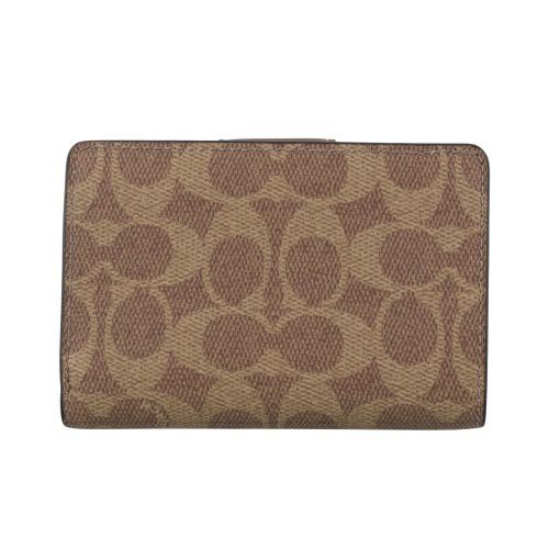 コーチ アウトレット 財布 二つ折り財布 レディース シグネチャー COACH OUTLET CW786 IMXHE タン ブラウン