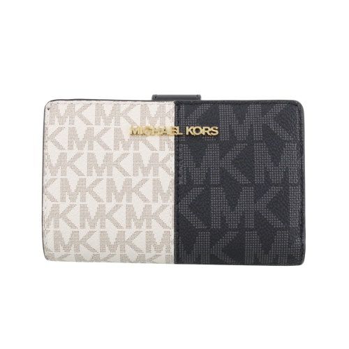 マイケルコース 財布 二つ折り財布 レディース ジェット セット シグネチャー ツートーン ネイビー MICHAEL KORS 35F4GTVF6B BLACK MULTI