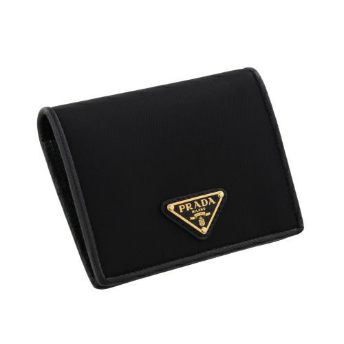 プラダ 二つ折り財布 財布 レディース TESSUTO ブラック PRADA 1MV204 