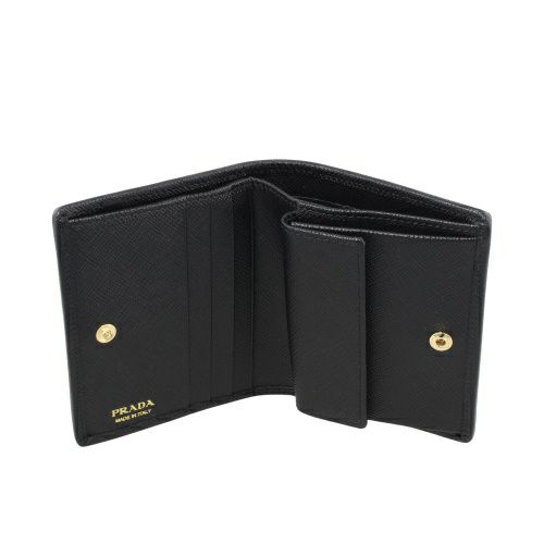 プラダ 二つ折り財布 財布 レディース TESSUTO ブラック PRADA 1MV204 