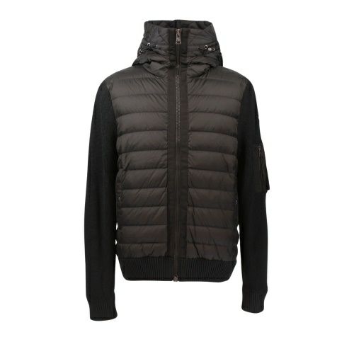 モンクレール トップス 袖ニット 身頃ダウン フード付き メンズ CARDIGAN ブラック モンクレール J2091 9B50800 999 BLACK サイズM