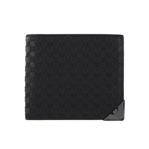 エンポリオアルマーニ 二つ折り財布 メンズ ブラック EMPORIO ARMANI 