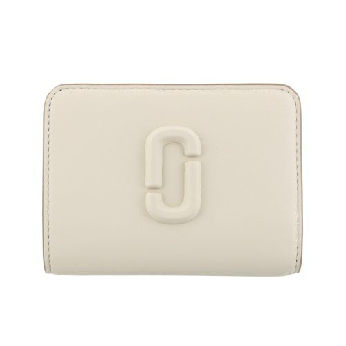 マークジェイコブス 二つ折り財布 レディース ザ レザー カバード Jマーク ホワイト Marc Jacobs 2S4SMP007S02 123 CLOUD WHITE