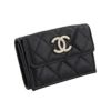 シャネル 三つ折り財布 レディース ココマーク ブラック CHANEL AP4319 B18212 94305 ブラック