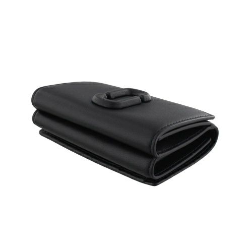 マークジェイコブス 三つ折り財布 レディース ザ レザー カバード Jマーク ブラック Marc Jacobs 2S4SMP009S02 001 BLACK