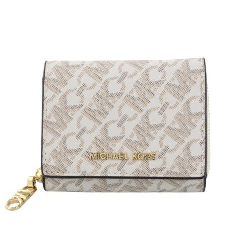 マイケルコース 三つ折り財布 レディース EMPIRE エンパイア シグネチャーロゴ ホワイト MICHAEL KORS 32S4G8ED8B 099  VANILLA-LUGG | GINZA LoveLove（ラブラブ）