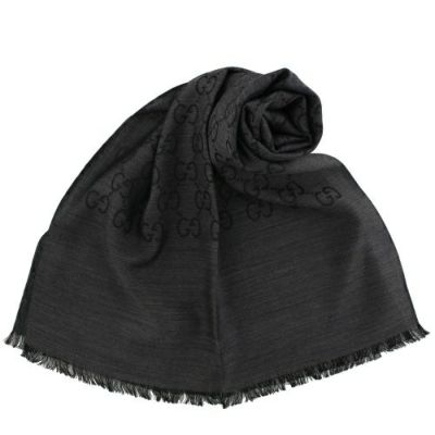 グッチ ストール マフラー レディース ブラック GUCCI 165904 3G646 1100