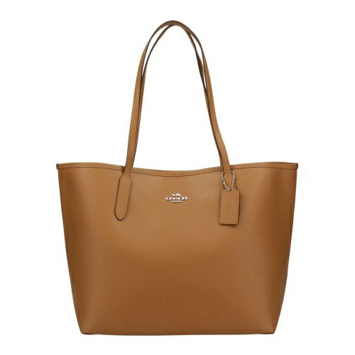 コーチ アウトレット トートバッグ レディース シティ トート ブラウン COACH OUTLET CR111 SV/QD ライトサドル