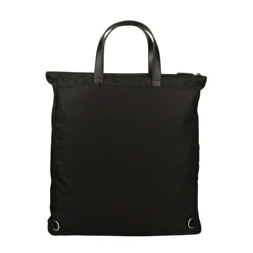 プラダ トートバッグ メンズ Re-nylon xサフィアーノレザー トートバッグ ブラック PRADA 2VG098 V OOO 2DMG  F0002 NERO | GINZA LoveLove（ラブラブ）