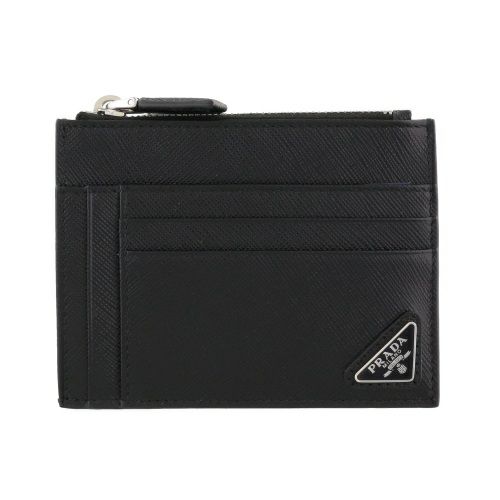 プラダ カードケース コインケース メンズ サフィアーノトライアングル カードケース ブラック PRADA 2MC067 QHH F0002 NERO