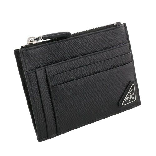 プラダ カードケース コインケース メンズ サフィアーノトライアングル カードケース ブラック PRADA 2MC067 QHH F0002 NERO