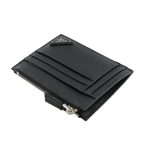 プラダ カードケース コインケース メンズ サフィアーノトライアングル カードケース ブラック PRADA 2MC067 QHH F0002 NERO