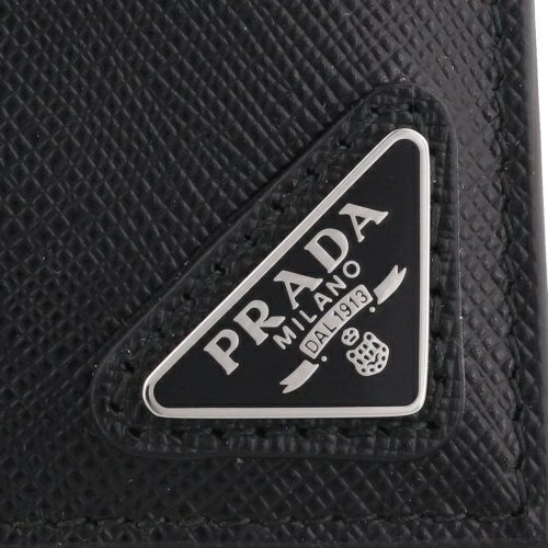 プラダ カードケース コインケース メンズ サフィアーノトライアングル カードケース ブラック PRADA 2MC067 QHH F0002 NERO