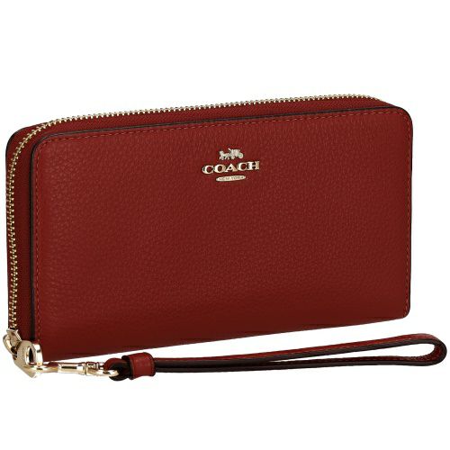 コーチ アウトレット 長財布 レディース ロング ジップ アラウンド ウォレット レッド COACH OUTLET C4451 IMUP7 ボールドレッド