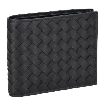 ボッテガヴェネタ 二つ折り財布 メンズ イントレチャート ブラック BOTTEGA VENETA 113993 V47W1 1000