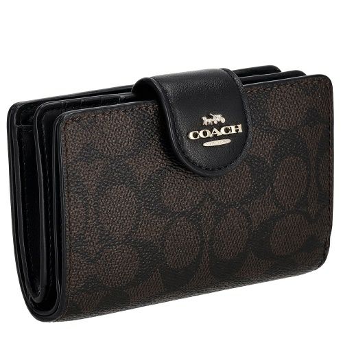 コーチ アウトレット 二つ折り財布 レディース シグネチャー ブラウン COACH OUTLET CW786 IMXAQ タン/ブラック