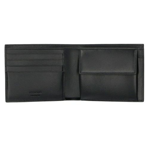 フェラガモ 二つ折り財布 メンズ ブラック FERRAGAMO 661329 NERO