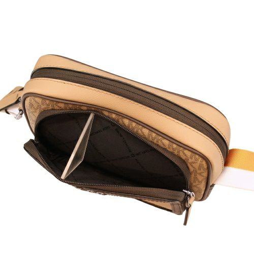 国内即送 Michael Kors ストライプ カメラバッグ 37F4LRVC0L Rivington Striped Logo Camera Bag | Michael Kors [US]