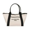 バレンシアガ トートバッグ ハンドバッグ レディース ビアリッツ ミディアム トート Biarritz ホワイト BALENCIAGA 805109 2ABBN 9260 BEIGE/BLACK